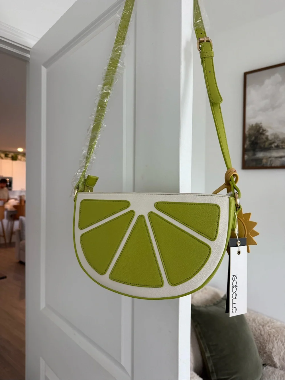 Unbranded Lime Slice Crossbody Bag - Lime